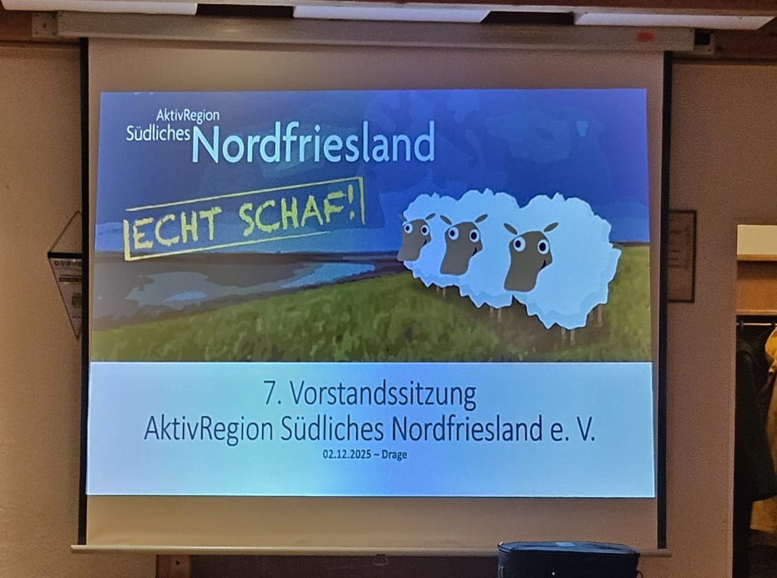 Leinwand auf der Vorstandssitzung